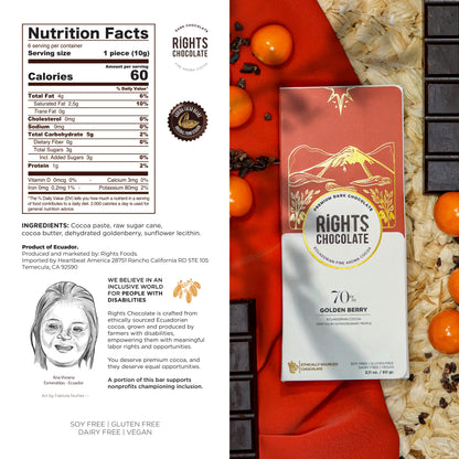 GOLDENBERRY - 70%FINE AROMA COCOA