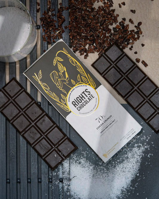 70% Cacao Crunch – cocoa nibs & sea salt / 60g
