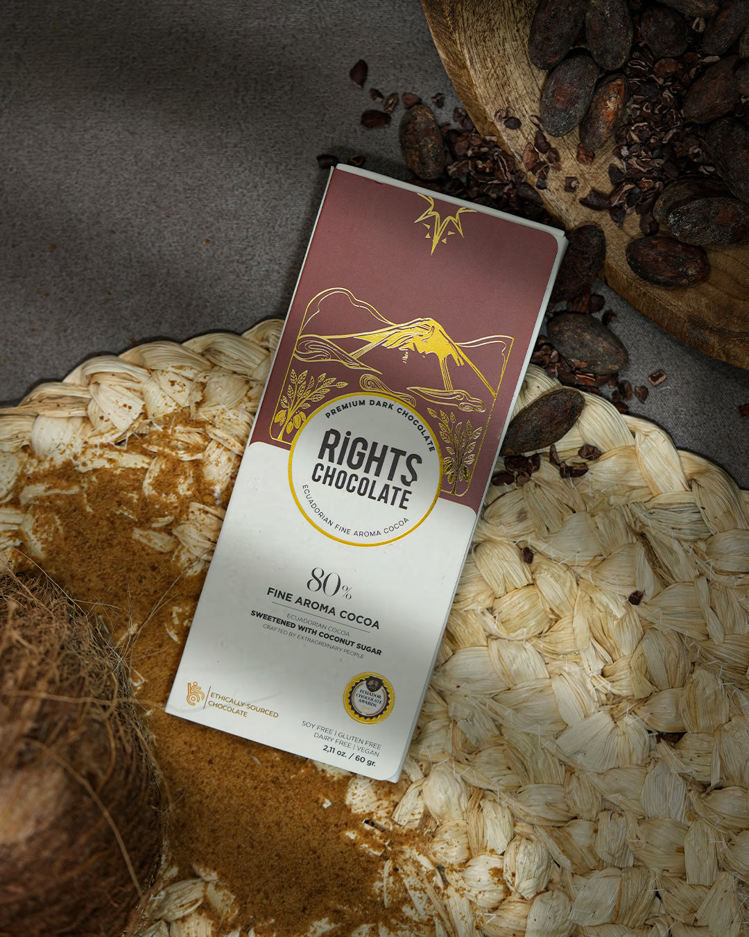 80% – Ecuadorian Fine Aroma Cocoa / 60g