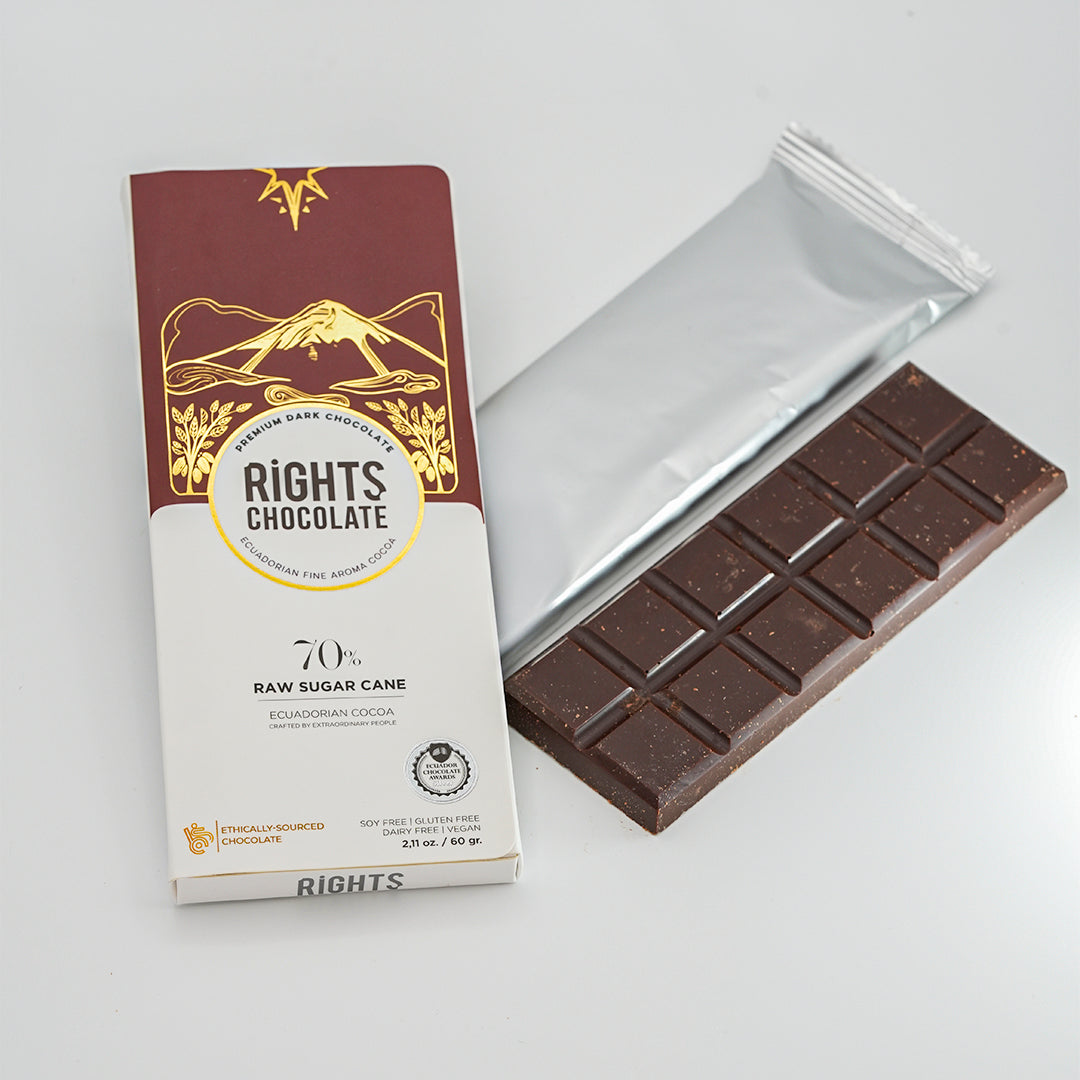 70% Fine Aroma Cocoa – RAW SUGAR CANE / 60g