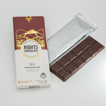 70% Fine Aroma Cocoa – RAW SUGAR CANE / 60g