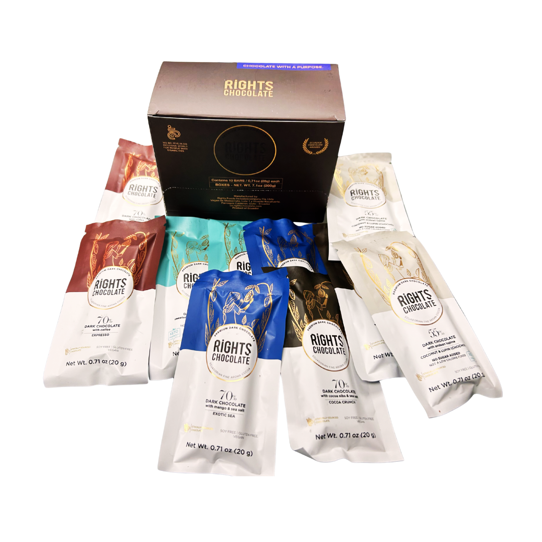 Ecuadorian Dark Chocolate Variety Pack – Gourmet & Sugar-Free Mini Bars (10 x 20g) – Fine Aroma Cacao