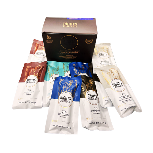 Ecuadorian Dark Chocolate Variety Pack – Gourmet & Sugar-Free Mini Bars (10 x 20g) – Fine Aroma Cacao