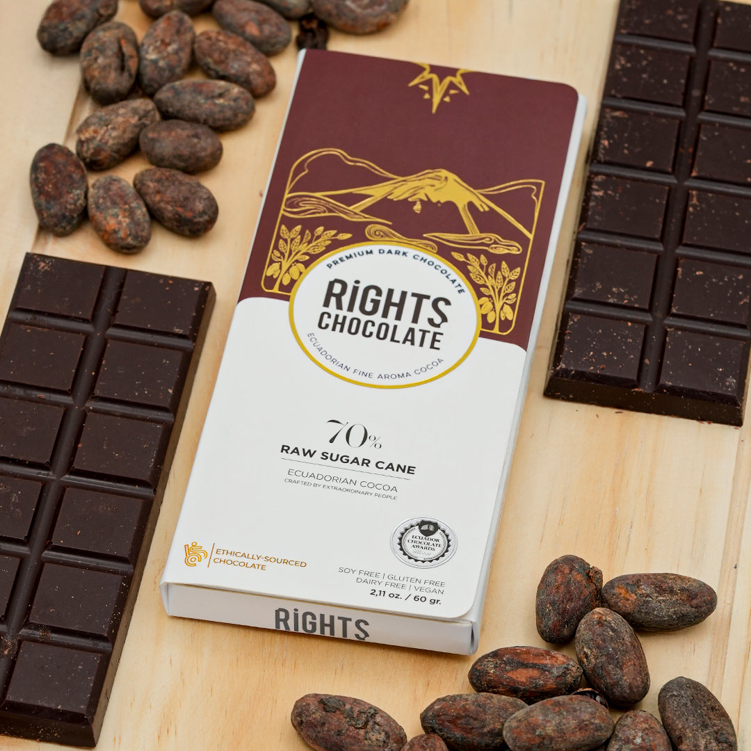 70% Fine Aroma Cocoa – RAW SUGAR CANE / 60g