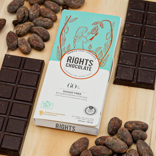 60% – SUGAR FREE, Ecuadorian Fine Aroma Cocoa / 60g